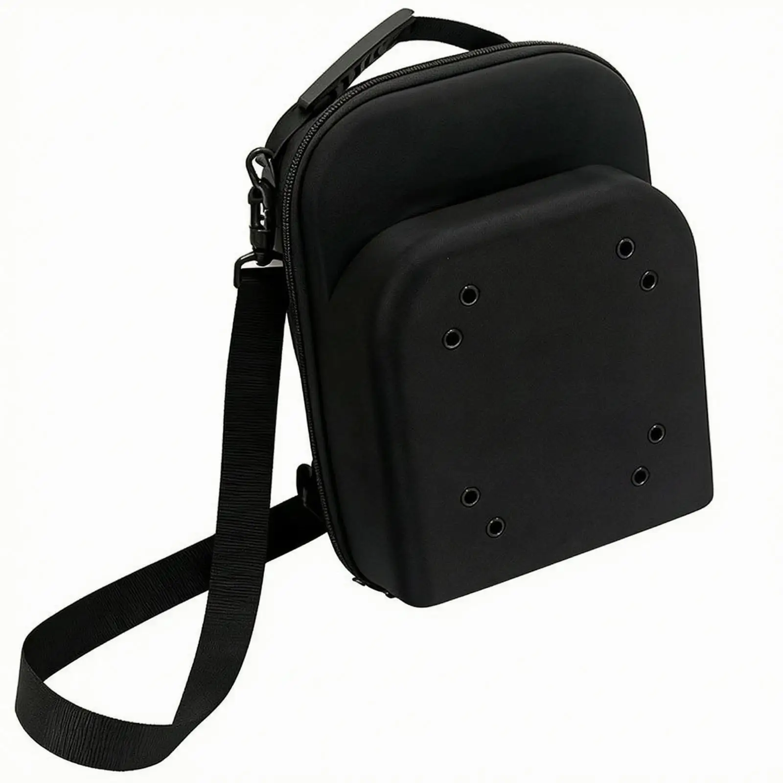 Portable Hat Box for Baseball Cap with Ventilation Holes and Top Handle for Packable Storage