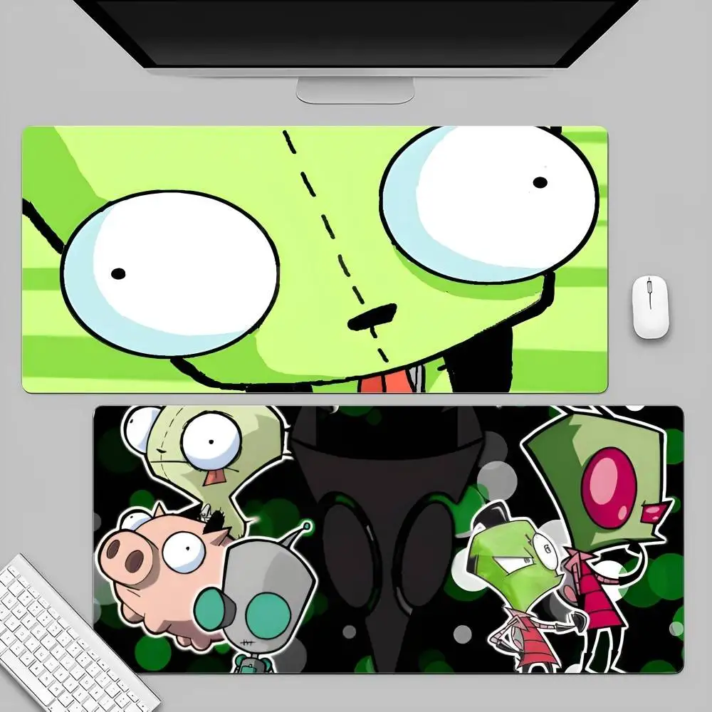 

Коврик для мыши Invader Zim, нескользящий, с закрытыми краями, утолщенный, увеличенный, для игр, клавиатуры, ноутбука, стола