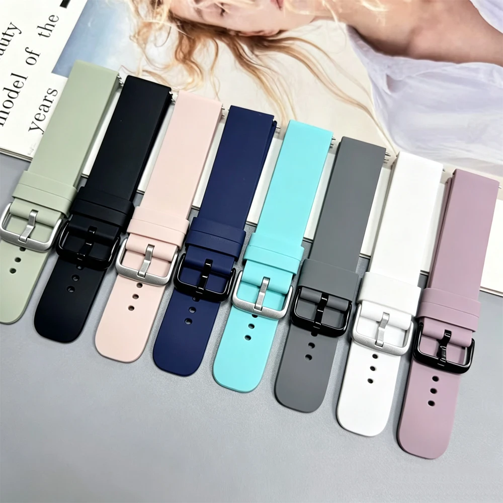 20 22mm Silicone Strap For Amazfit BIP MAX 6 5/CHEETAH 2Pro Band For Amazfit Balance 2 3 Ultra/Bip 3 Lite U Pro/GTS 4 3 Bracelet