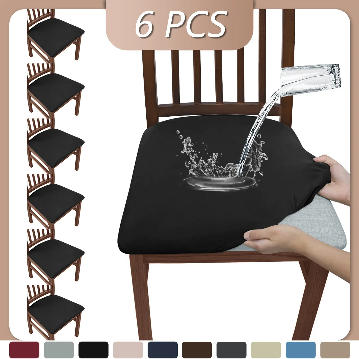 1PCS/4PCS/6PCS High Elasticity Waterproof Universal Bench Cover for Hotel Restaurant Dining Chair Cover
