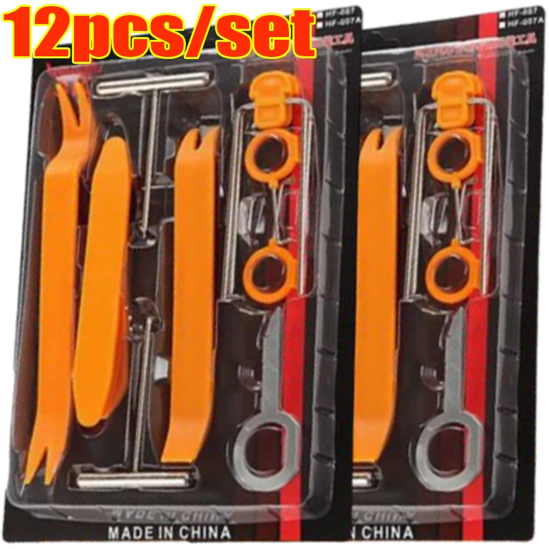 

4/12pcs Car Hand Tool Car Audio Disassembly Tool Plastic Pry Bar Door Panel Disassembly Pry Panel Interior Clip Rocker Crowbar