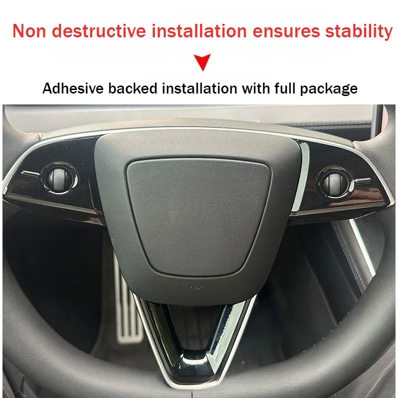 For Tesla Model 3 Highland Model Y Juniper ModelYL Steering Wheel Button Sticker Protective Cover Patch Interior Car Accessories - view 4