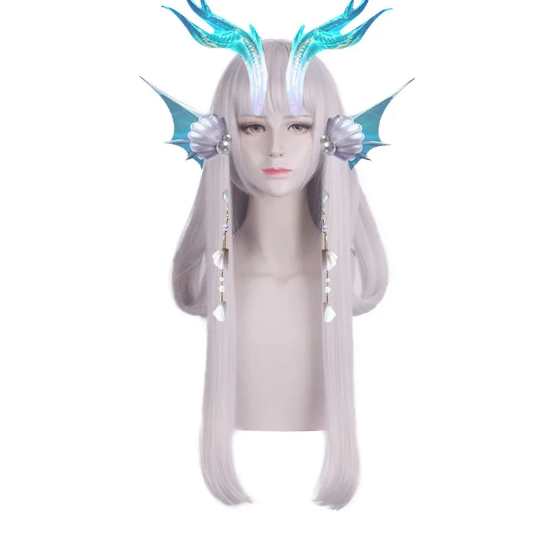 Perruque de Cosplay Honor Of Kings Xi Shi FMVP, peau Youlong Qingying avec cuir chevelu simulé, perruque Anime