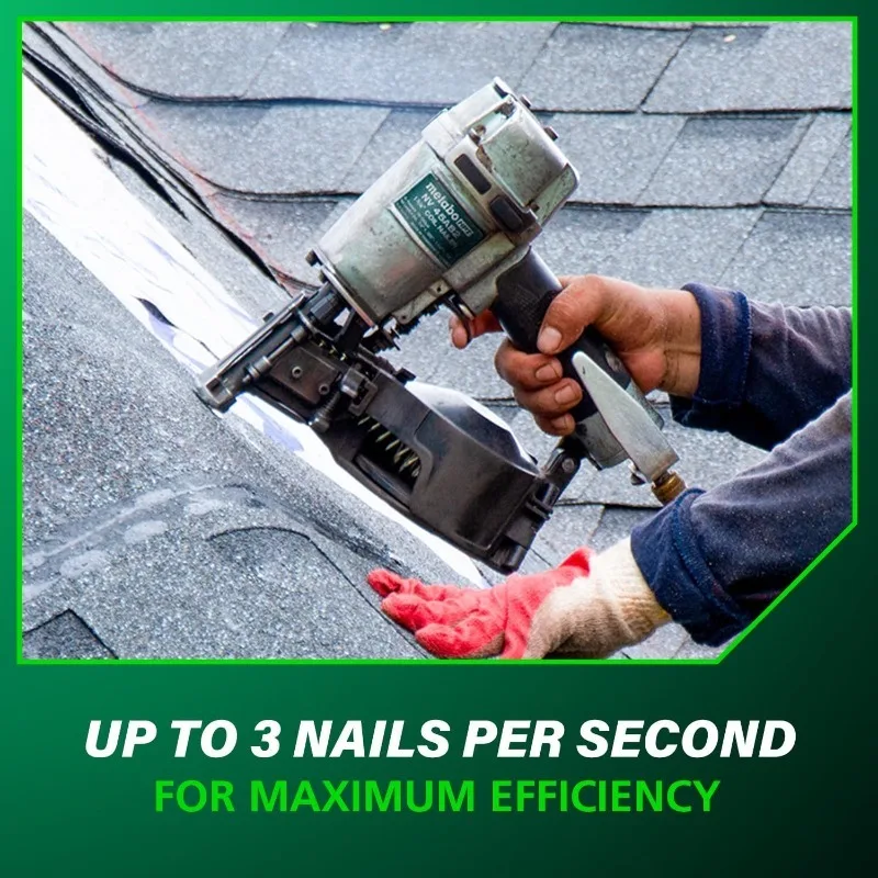 Roofing Nailer, Pro-preferred Pneumatic Power Nailers, Ideal For Asphalt Roofing Shingles, 16 Degree 7/8″ To 1-3/4″