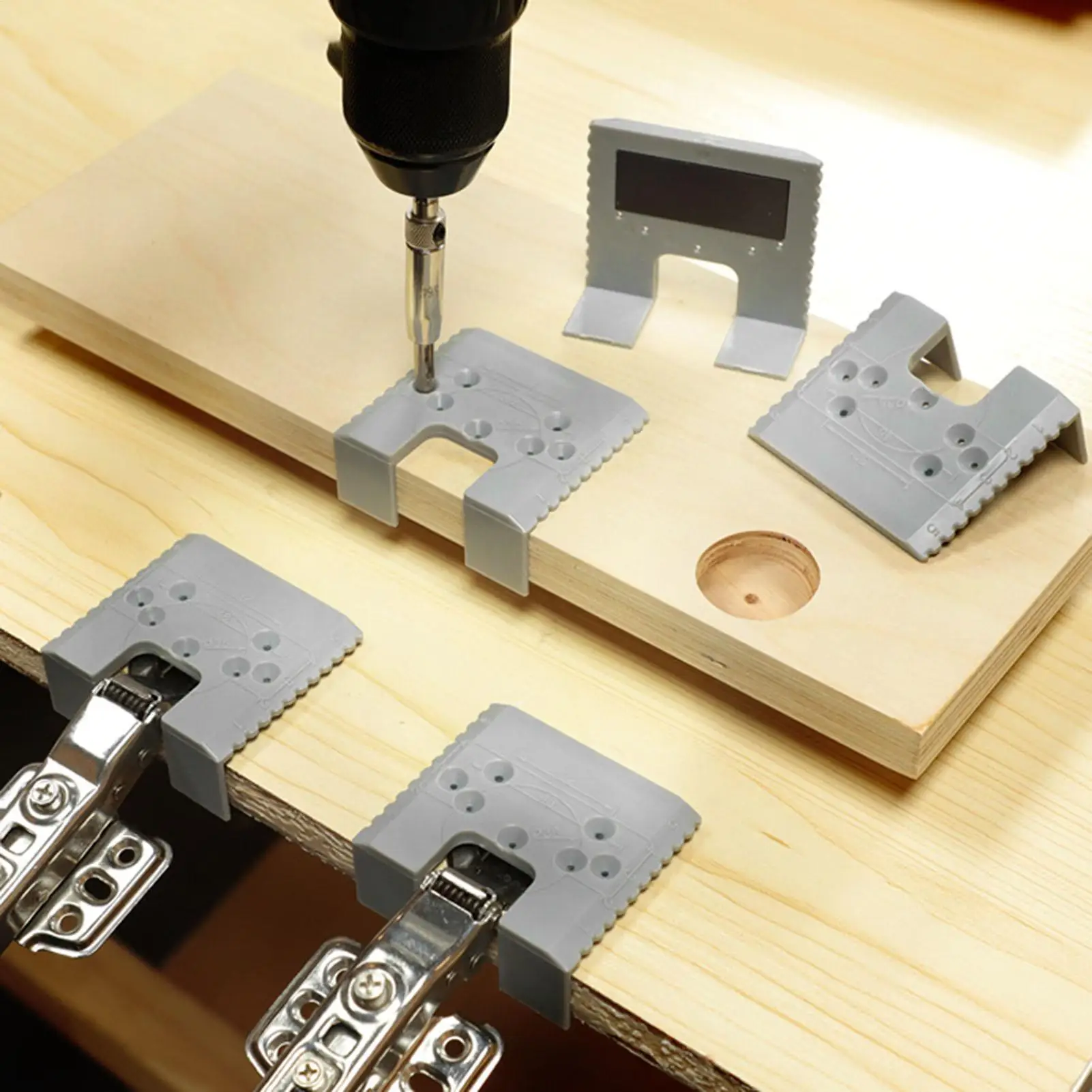Accurate Magnetic Impact-Resistant Tool Door Hardware Jig Door Hinge Template For Installation Indoor Outdoor Home Garage