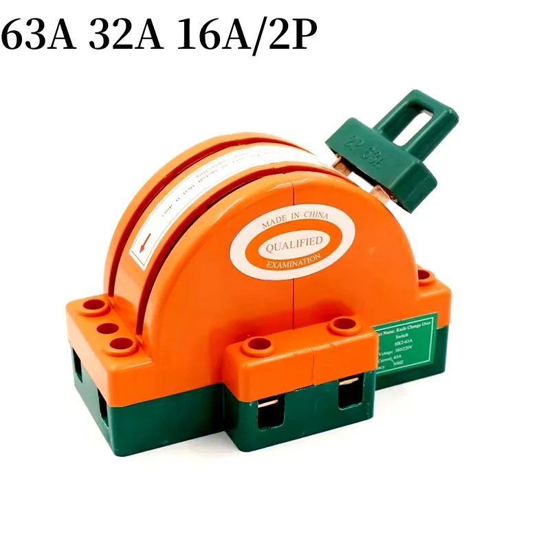 Double throw bidirectional reversing knife switch, dual power conversion switch, isolated knife switch