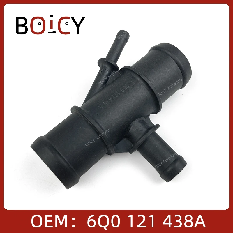 BOICY Engine Coolant Flange Pipe Connector Fit for VW Polo/Derby/Vento-IND Classic  Cordoba/Vario Ibiza/ST Fabia  6Q0121438A