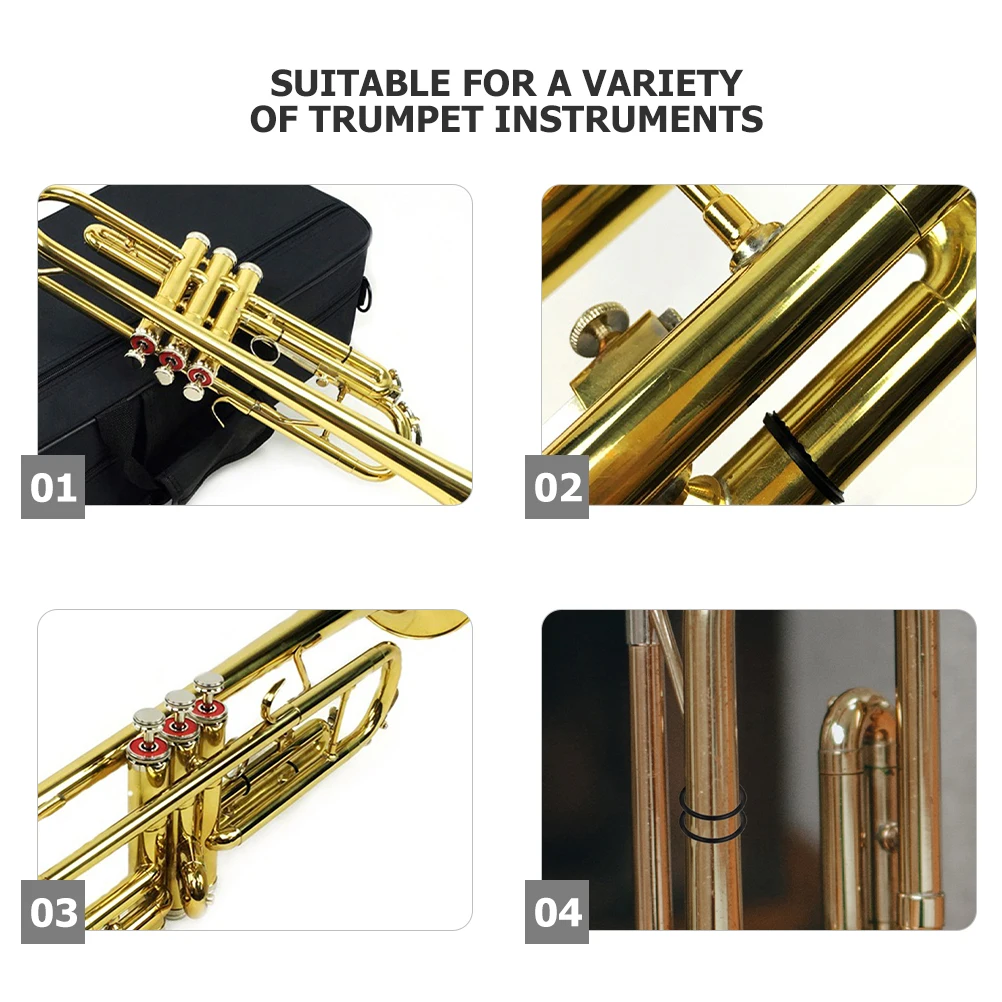 

15 Pcs Small Soundproof Ring Accessories Instrument Trumpet Parts Musical Rubber Anti-Collision Grease