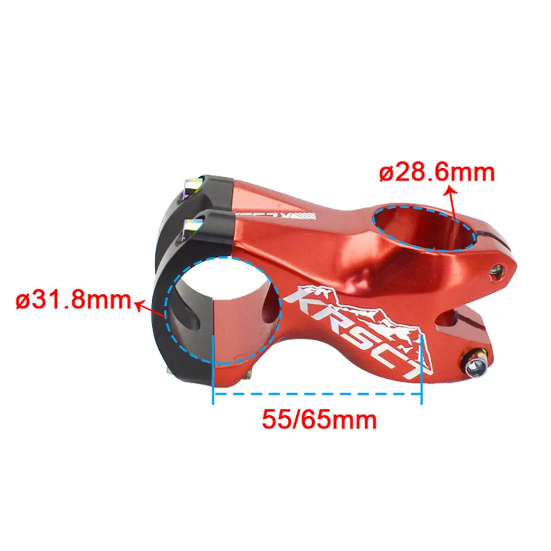 Bicycle Handlebar Stem 31.8*55/65mm Ultra-light Aluminium Stem Mountain Bike Riser Mountain Bike Parts