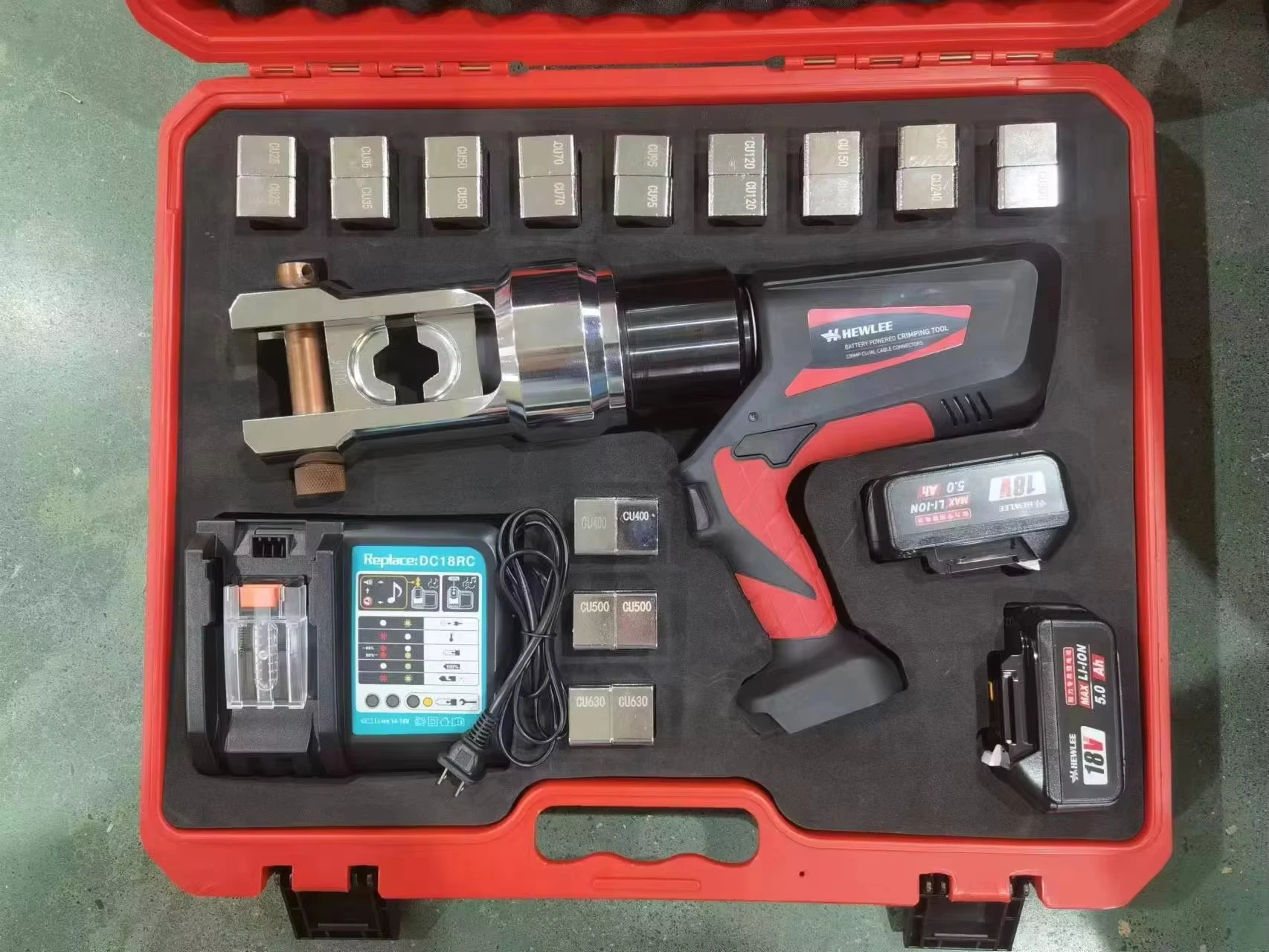 أدوات مكشكش الكابلات الهيدروليكية التي تعمل بالبطارية من HEWLEE HL-630B أداة تجعيد الكابلات الهيدروليكية أداة كهربائية