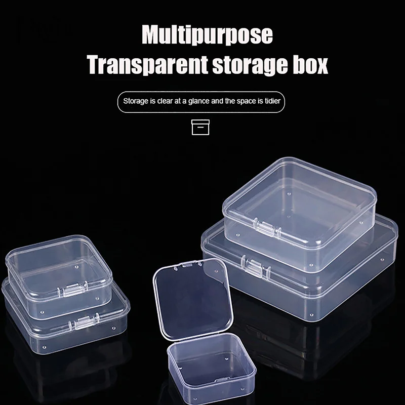 

10pcs Transparent Storage Boxes Parts Small Beads Accessories Storage Boxes Tool