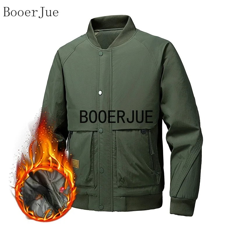 2026 Autumn Winter Men's Outerwear Thickened Padded Jacket Warm Workwear Casual Outdoor Sports Running Cycling Camping Climbing