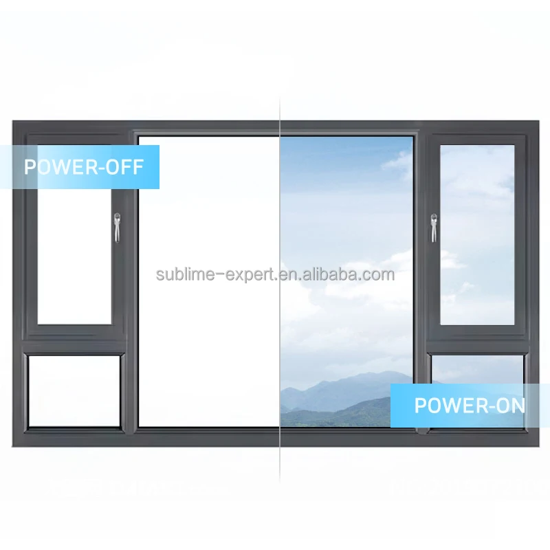 Custom PDLC Smart Glass Film for Door & Window Ultra Clear PDLC Film Super Transparency Smart Film for Casement Window Villa