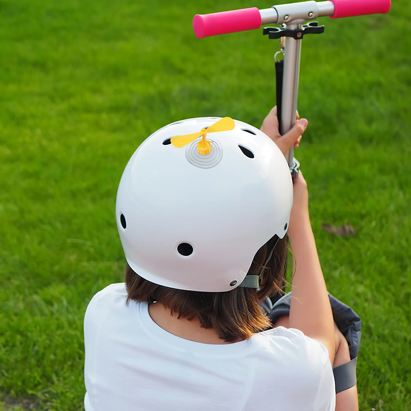 10 قطع من أكواب شفط اليعسوب للدراجات النارية للنساء والأطفال وإكسسوارات القبعة الصلبة باللون الأصفر #5