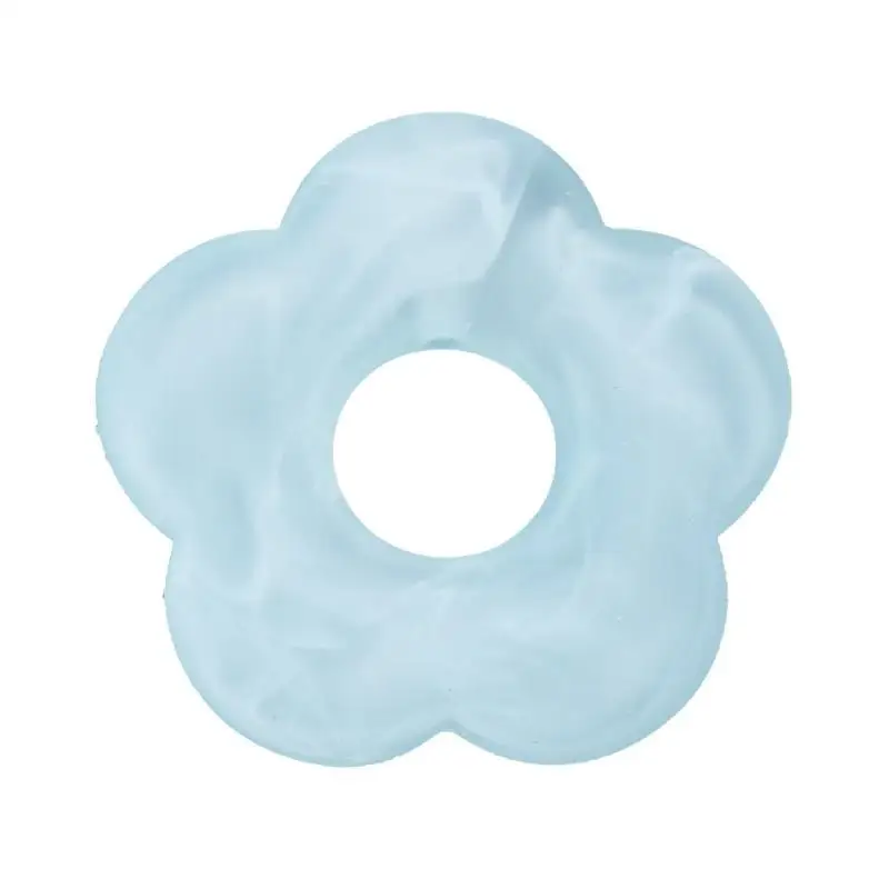 A52E Single Holes Matte Flowers Acrylic Pendants Ornament Jewelry Making Accessories