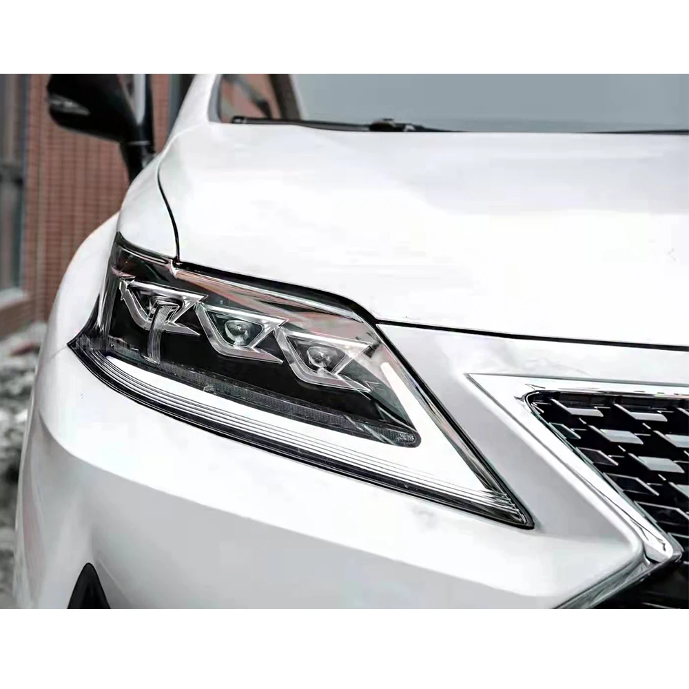 For Lexus RX 2009-2015 upgrade to 2021 model facelift body kit include LED headlight and Front bumper assembly