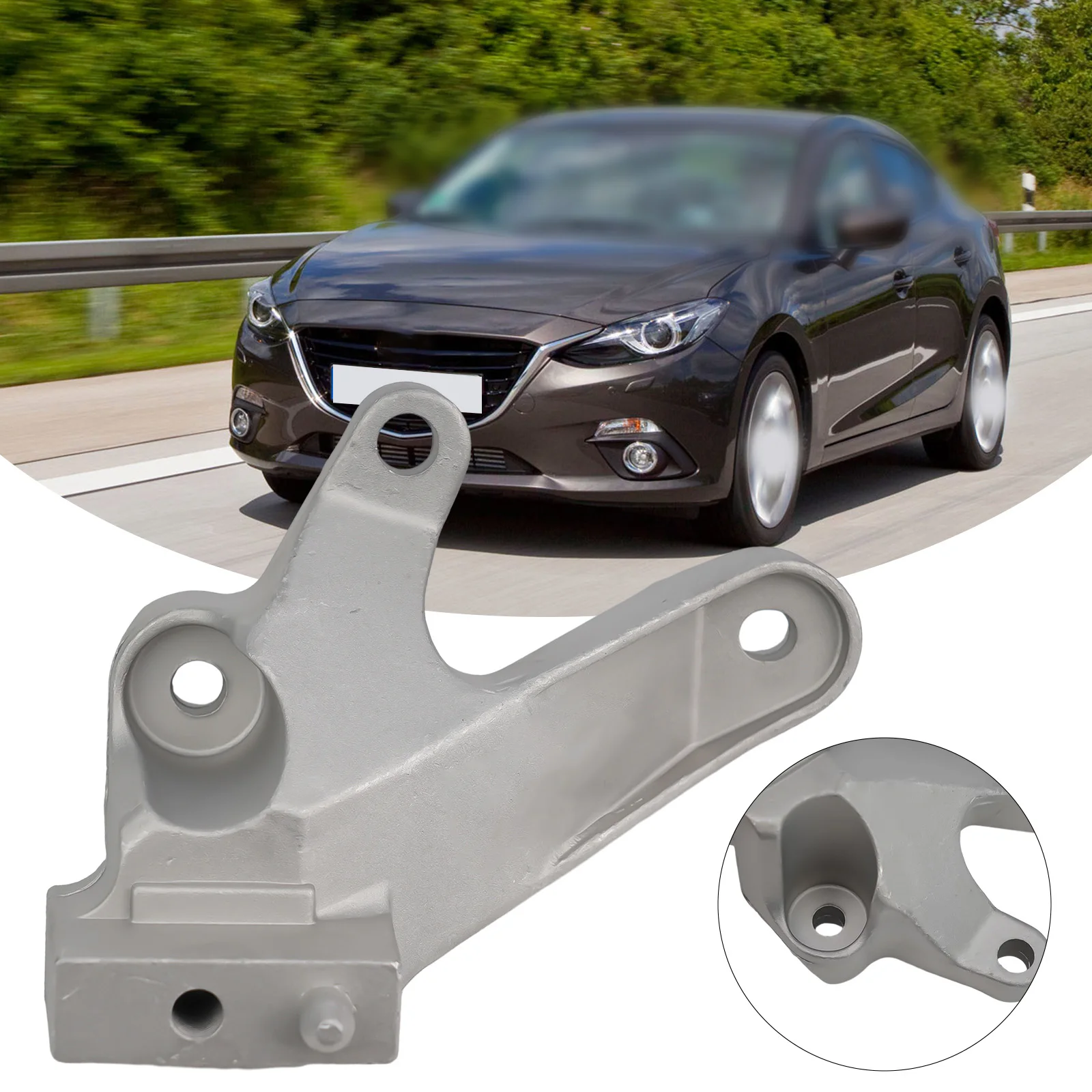 1pc Car Left Hand Driver Side Engine Mounting Bracket Silver Metal Foot Glue For Mazda 3/5 2.0L 2.5L 2010-2014 #BBM539080B