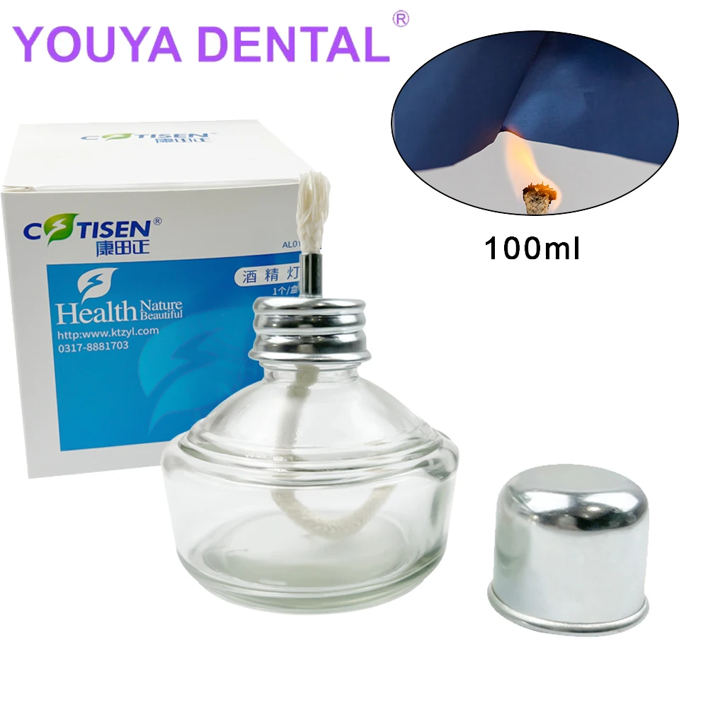 

1Pcs Clear Durable Thickening Glass Alcohol Burner Lamp with Cover Lab Heating Glassware For Dental Materials Heating Equipment