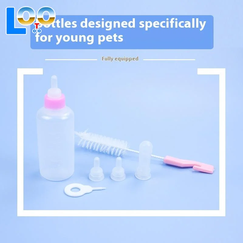50 مللي مجموعة زجاجات الحيوانات الأليفة الحيوانات الأليفة سيليكون زجاجة الحليب الكلب والقط المحمولة الحيوانات الأليفة سيليكون تغذية موزع مياه لوازم الحيوانات الأليفة متعددة