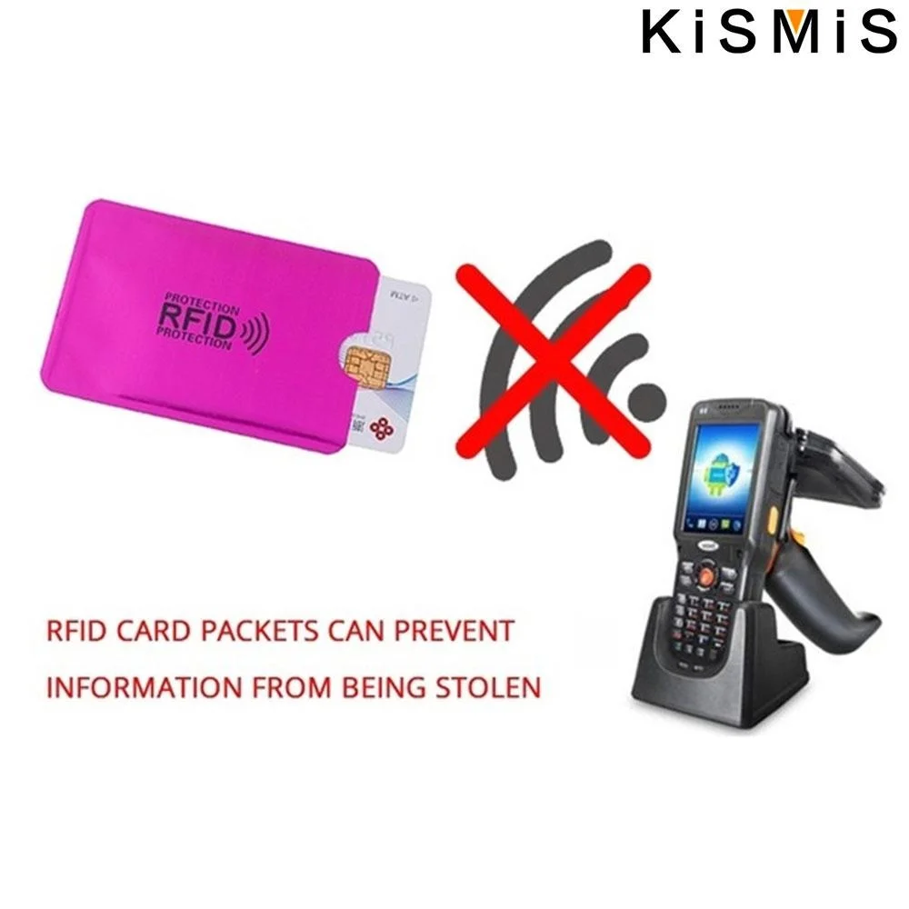 5 pezzi ultrasottile anti RFID portafoglio blocco titolare della carta protezione sicura custodia per carta di credito antifurto maniche di blocco RFID