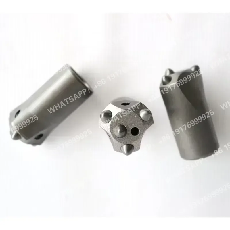 7-Tooth Ball Tooth Drill Bit 38mm Hex Shank Multipurpose Air Drill Bit for Gold Iron Ore Coal Rock Drill Steel Mining