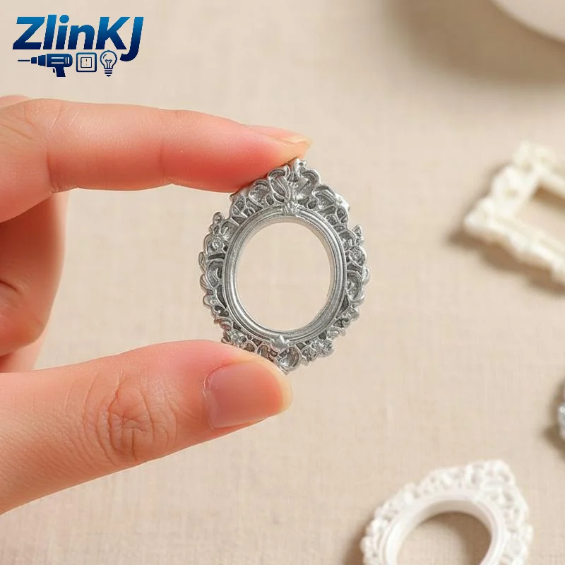 Mini Vintage Resin Picture Frame Scratch Resistant Small Photo Frame for Dollhouse Decor Diorama Ornament Hobby Supplies