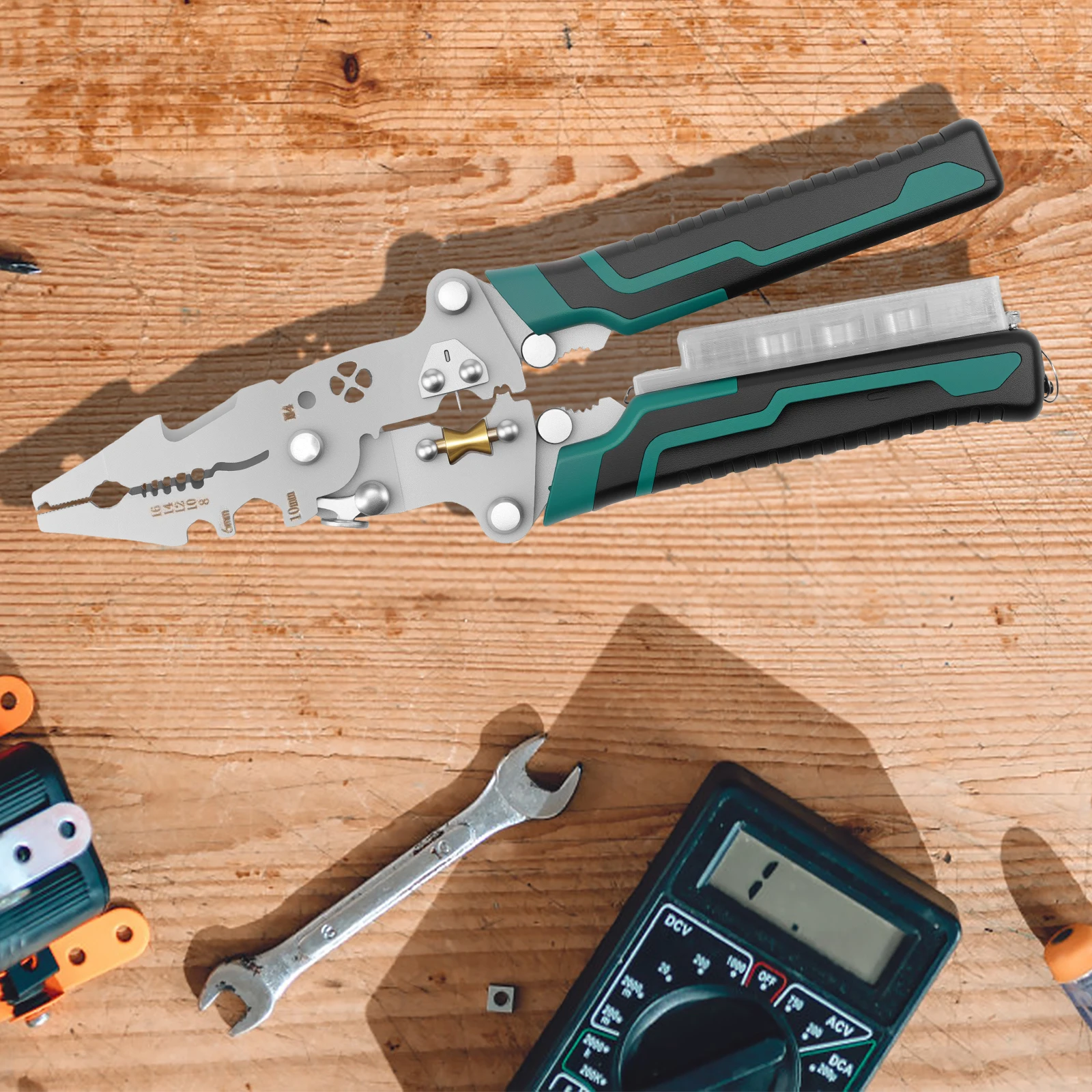 

Multifunctional Electrical Wire Stripper High Precision Folding Wire Crimping Tool for Electrical Installation and Maintenance
