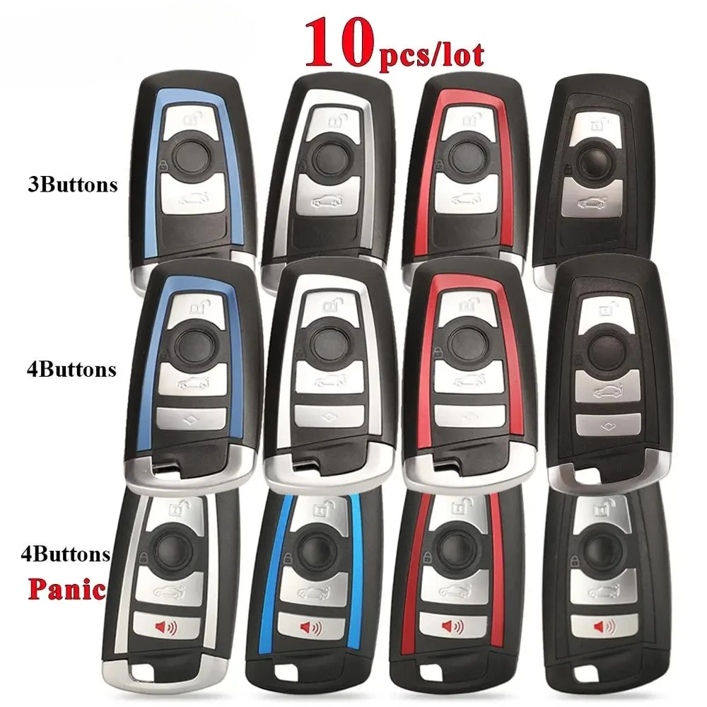 

10 шт. 3/4BTN Smart Remote Keyless Shell для BMW F CAS4 3 5 7 Series 2009-2016 E90 E92 E93 X5 F10 F20 F30 F40 Чехол-брелок
