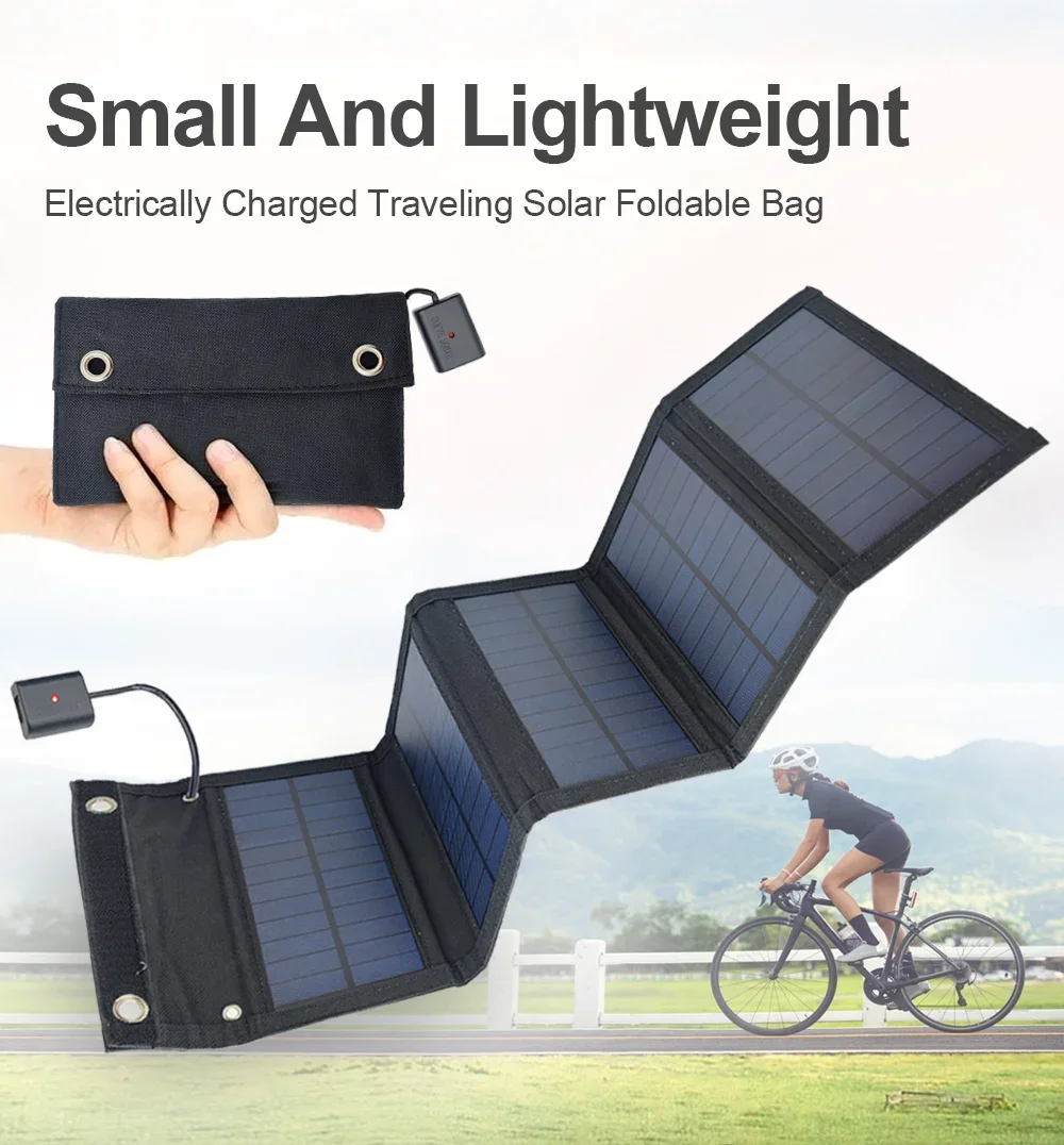 100W Foldable Solar Panel Phone Charger 5V Solar cell Plate USB Solar Panels Portable Power Bank for Phone Camping Emergency