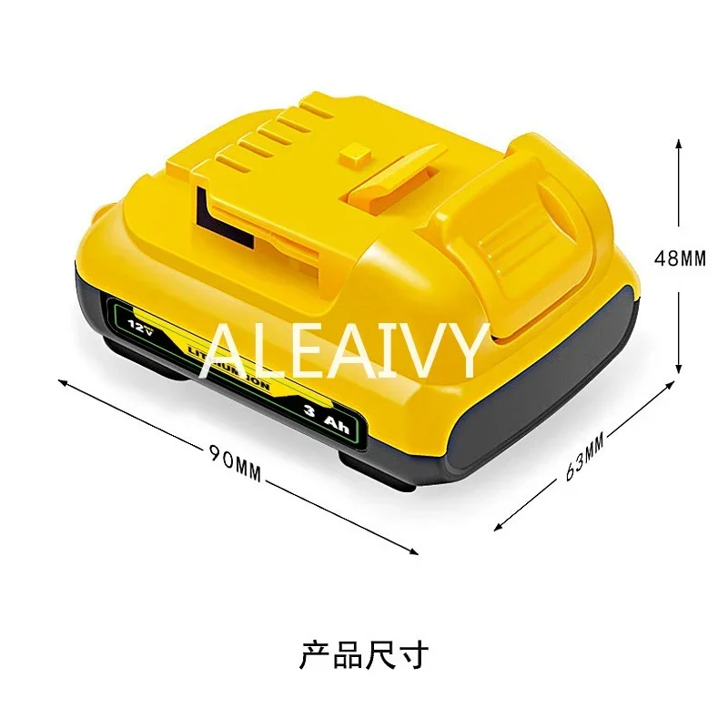 Penggantian Baterai Lithium Ion Maks 3,0Ah 10.8V/12V untuk DeWalt DCB120 DCB123 DCB122 DCB127 DCB124 DCB121.
