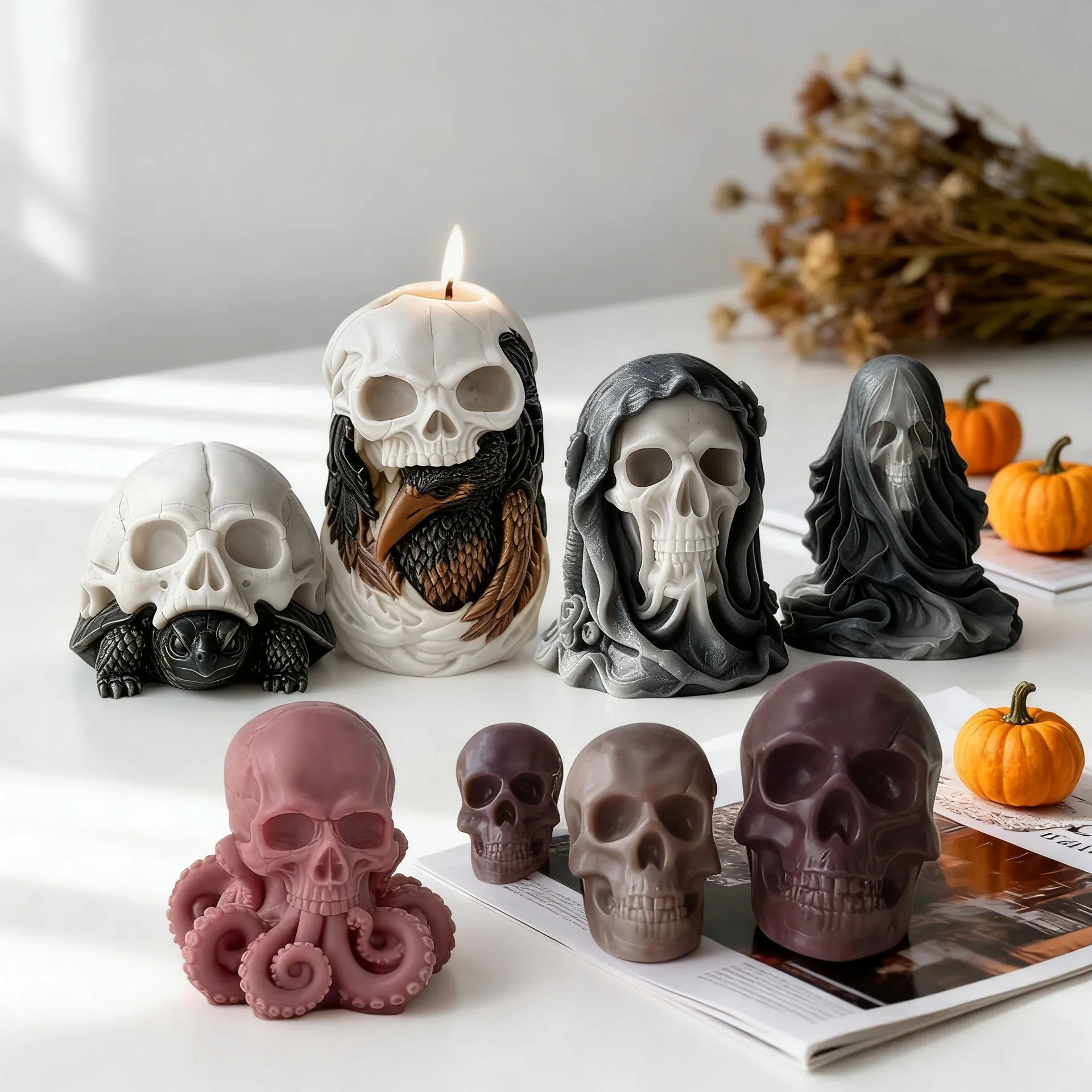 قالب سيليكون بتصميم جمجمة إبدا - مراجعة Candle Supplies Shop وسعره