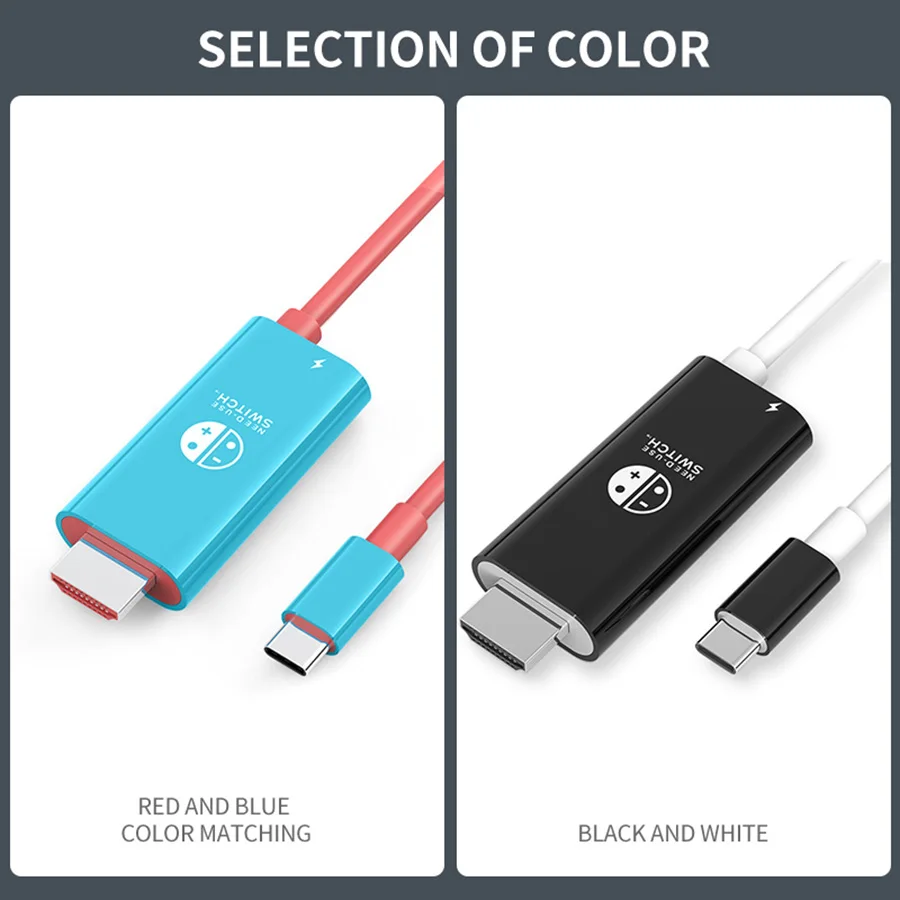 2m 4k 30Hz Portable USB Type C to HDMI Conversion Cable for TV Docking Mode on Switch Steam Deck/Mobile Phone/