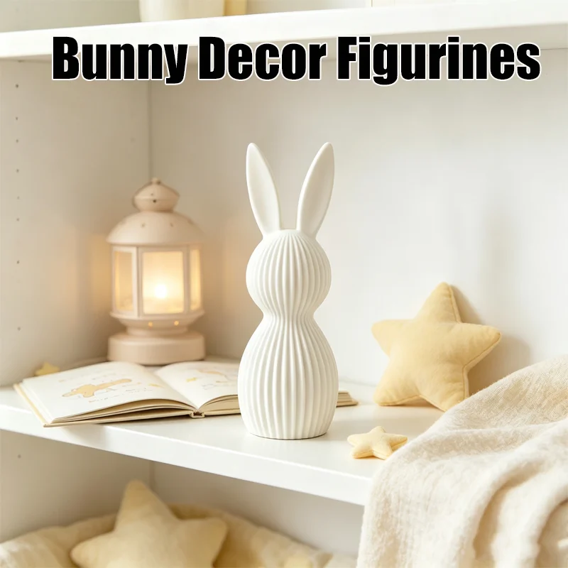 Cute Easter Series Bunny Decor Set Of Plastic Figurines Art Craft Gift Casting Moulds Cute Bunny Mould Decoration