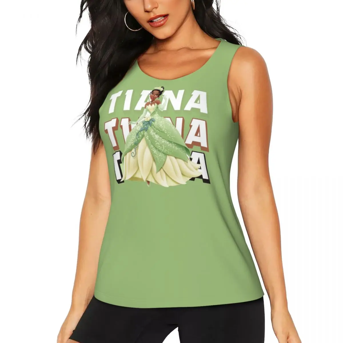 Custom Tiana Name Yoga Tank Tops Women's Gym Workout Sports Shirt