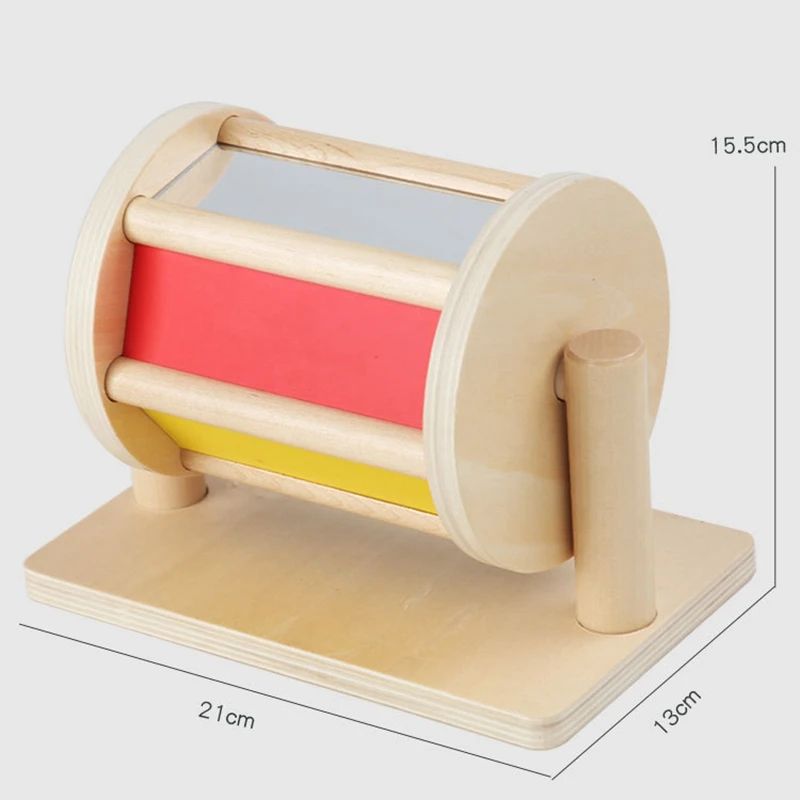 1歳の幼児、教育玩具、幼児、6〜12か月の赤ちゃん用の色付き回転ドラム