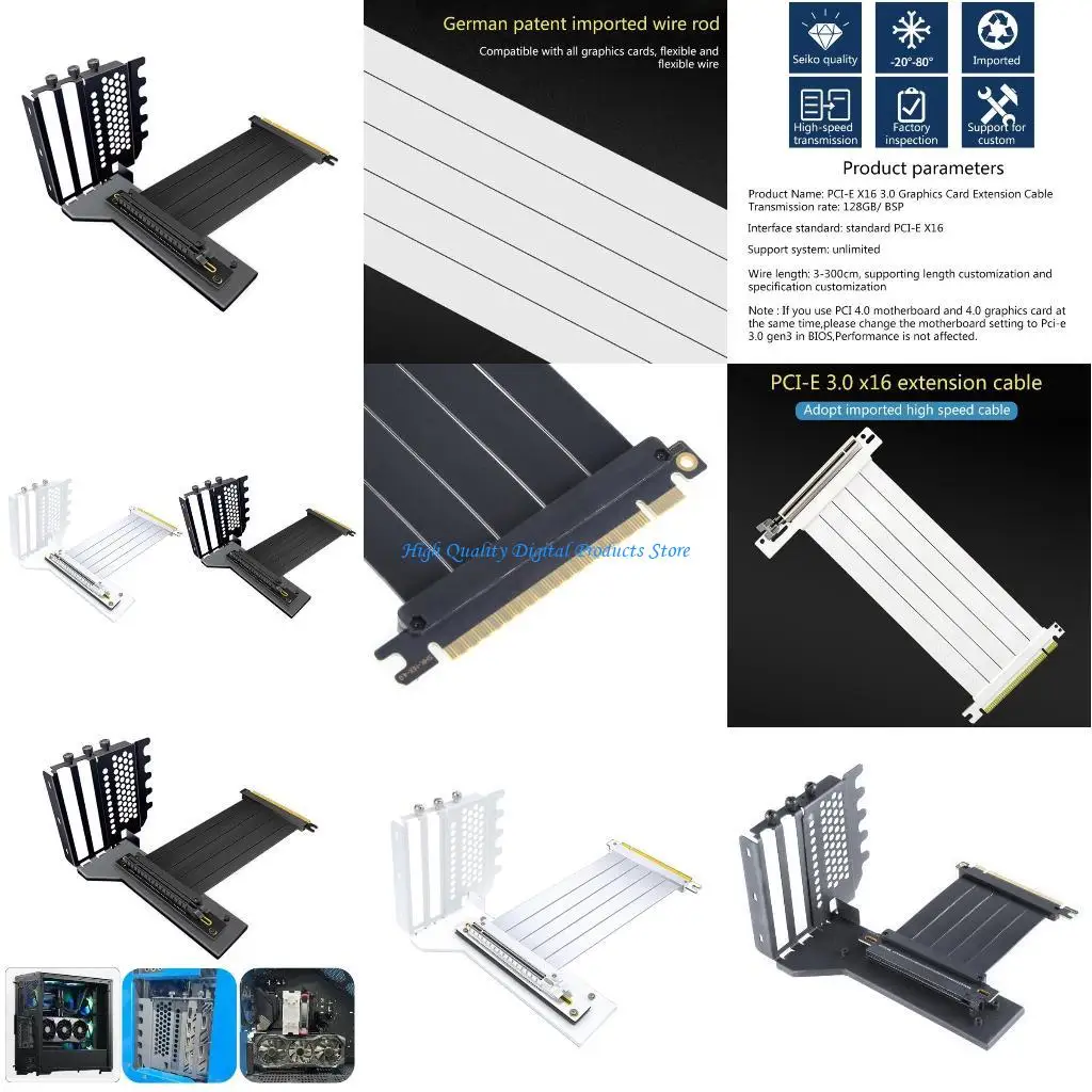 

U2JE PCIE Slot Bracket Vertical GPU Holder Graphics Card Steering Mounting Bracket