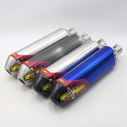 Length 470mm Inlet 51mm Motorcycle FMF 4T Exhaust Pipe Muffler Motorbike Motocross Universal Escape Moto End Tube Tailpipes