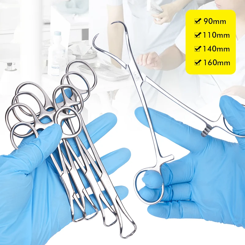 

1 шт., стоматологические хирургические пинцеты, зажим для полотенец, щипцы 9/11/14/16 см, заостренные плоскогубцы для салфеток из нержавеющей стали, ортопедический инструмент