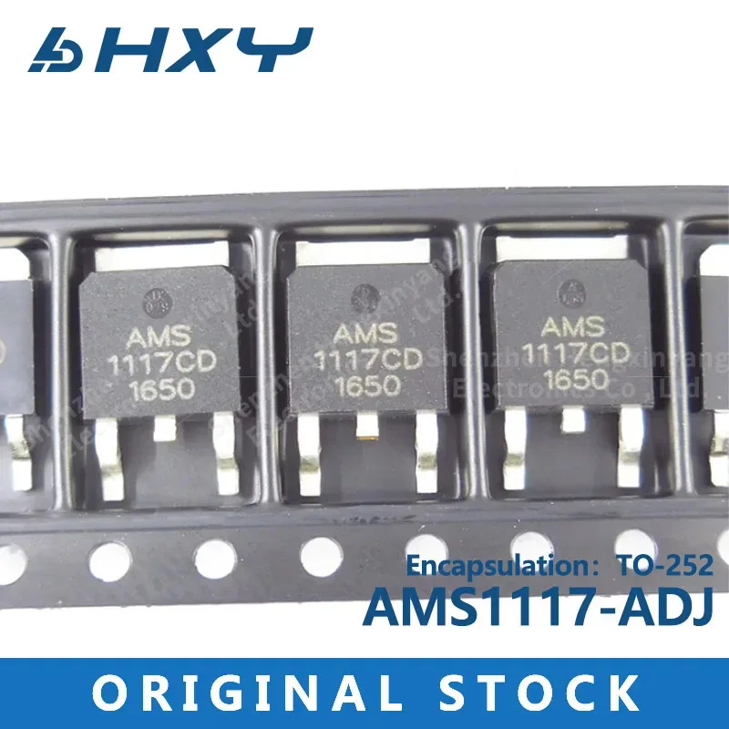 10PCS AMS1117-ADJ AMS1117CD TO252 Chip linear velocity IC controller