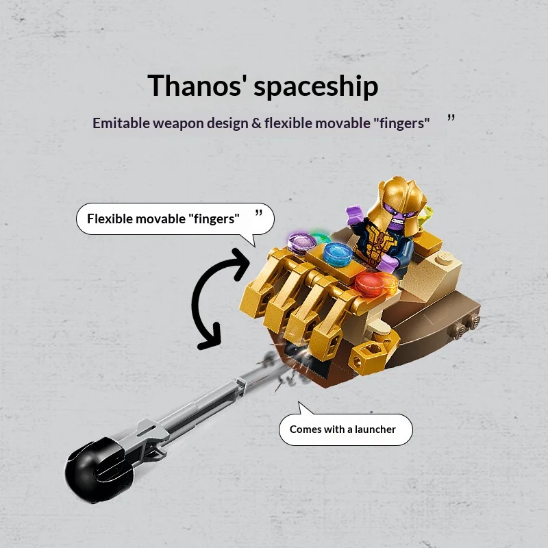 Lego Building Blocks Marvel Series 76319 Captain America vs Thanos Boys and Girls Puzzle Building Blocks Toy Christmas Gift view 5