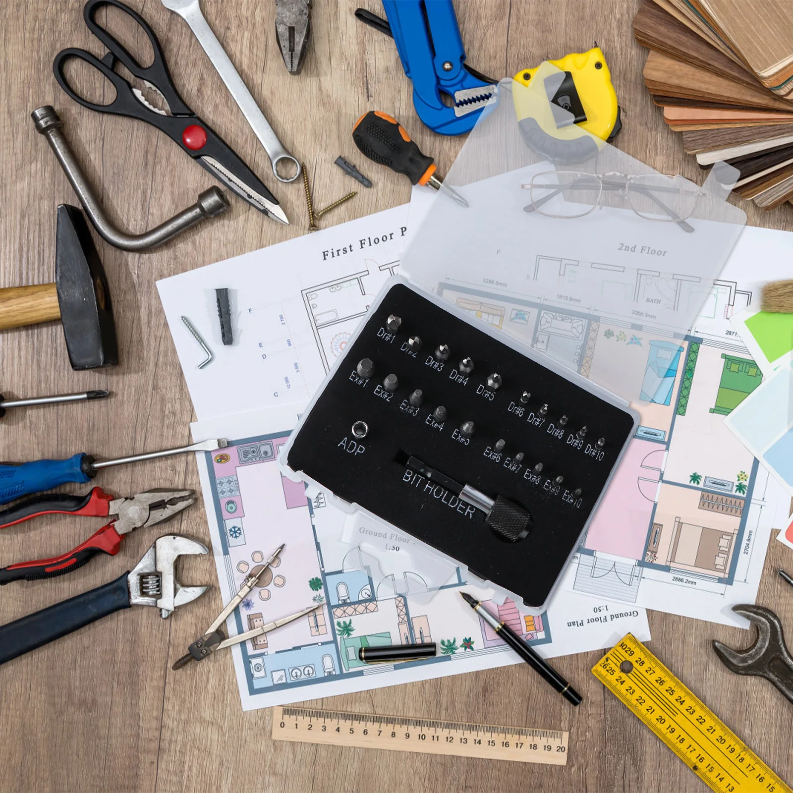 

22Pcs Stripped Screw Extractor Set High Hardness Damaged Screw Puller Kit Broken Bolt Extractor Compatible Electric Drill