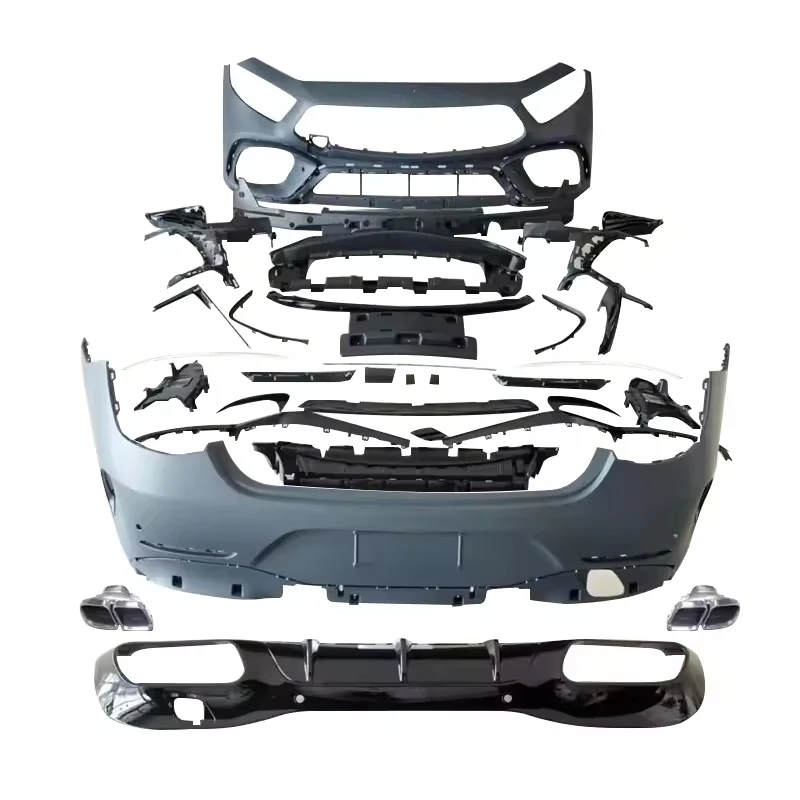 

Fits Mercedes CLS W257 2018-2021, GT63 Style PP Material Body Kit, Front , Grille, Rear Bumper, Lip & Exhaust Tips