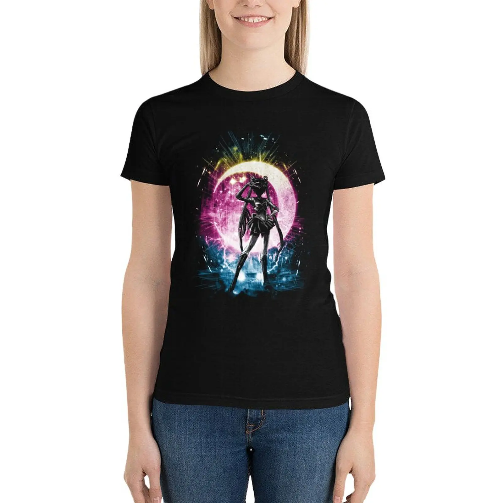 

Moon storm T-Shirt tops Aesthetic clothing hippie clothes korean fashion T-shirts for Women