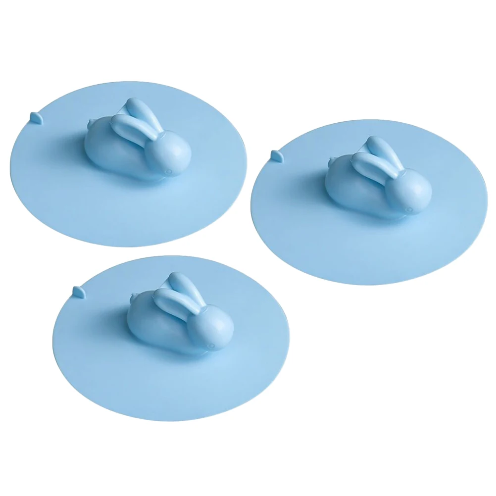 

3pcs Silicone Rabbit Shape Drain Cover Odor Insect Blockage Non-Slip Sink Plug For Kitchen Bathroom Bathtub Stopper Utility Sink