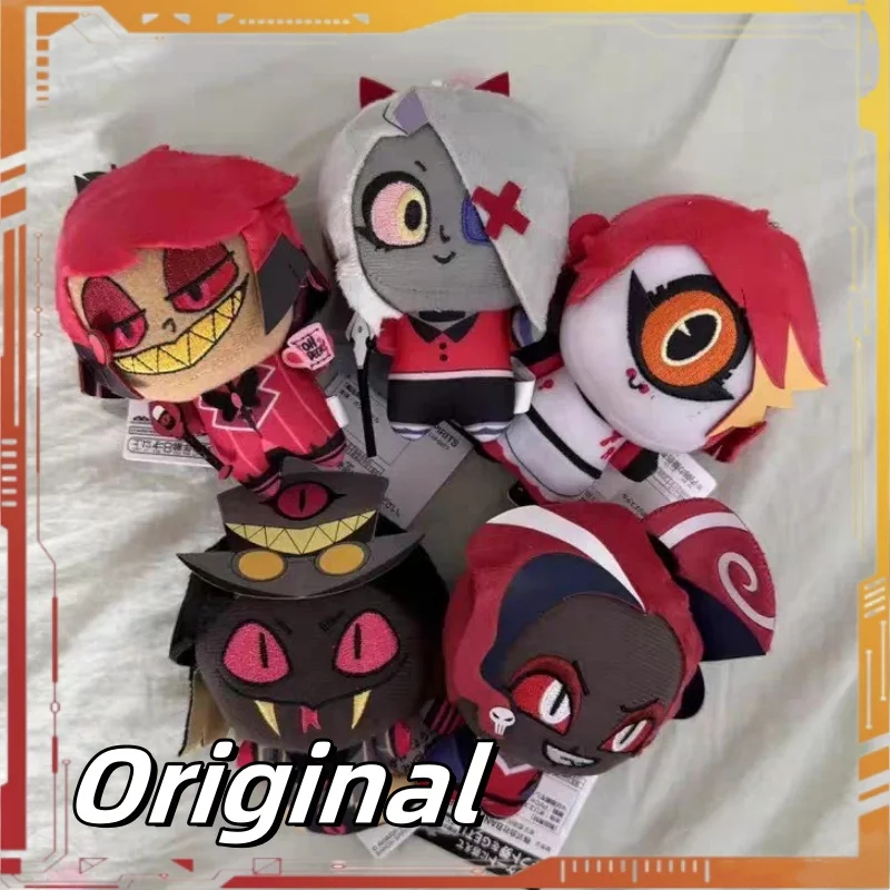 

Original 11cm Hell Hotel Series Volume 1st Anime Plush Doll Alastor Niffity Veggie Charlie Pendant Soft Filled Collectible Toy