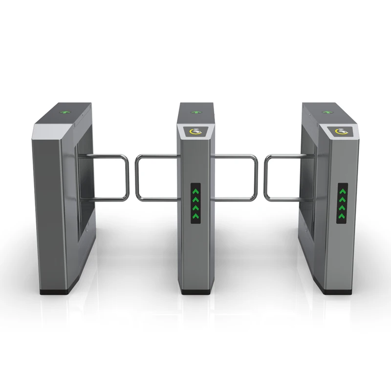 Entrance Swing Turnstile Access Control Waist High Security Turnstile Clear Barrier Wings Swing Flap Slid Turnstile