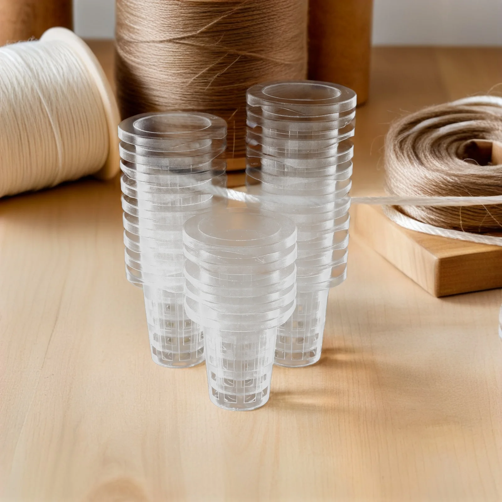 

50 Pcs Hydroponic Planting Basket Garden Slotted Mesh Net Cups Plastic Orchids Pot Mini Pots Growing