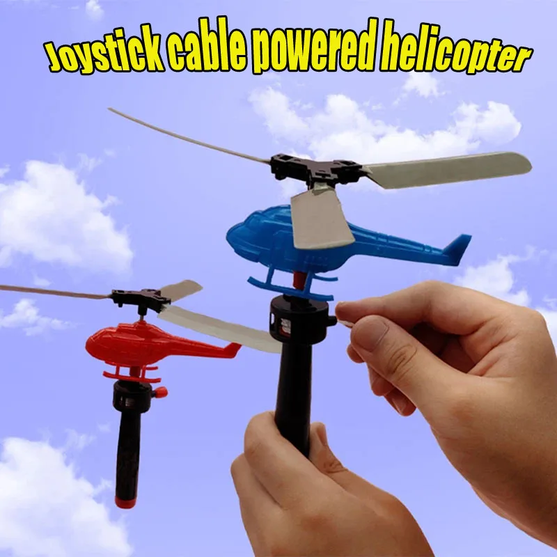 

Aviation Model Copter Handle Pull Line Helicopter Plane Outdoor Toys for Kids Playing Drone Drawstring Plane Children's Day Gift