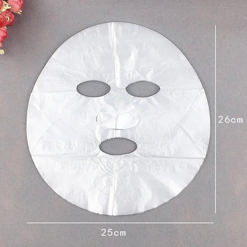 Disposable Face Plastic Film Transparent PE Masks Wrap Facial Full Face Cleaner Mask Neck Stickers Paper Beauty Tool Accessories