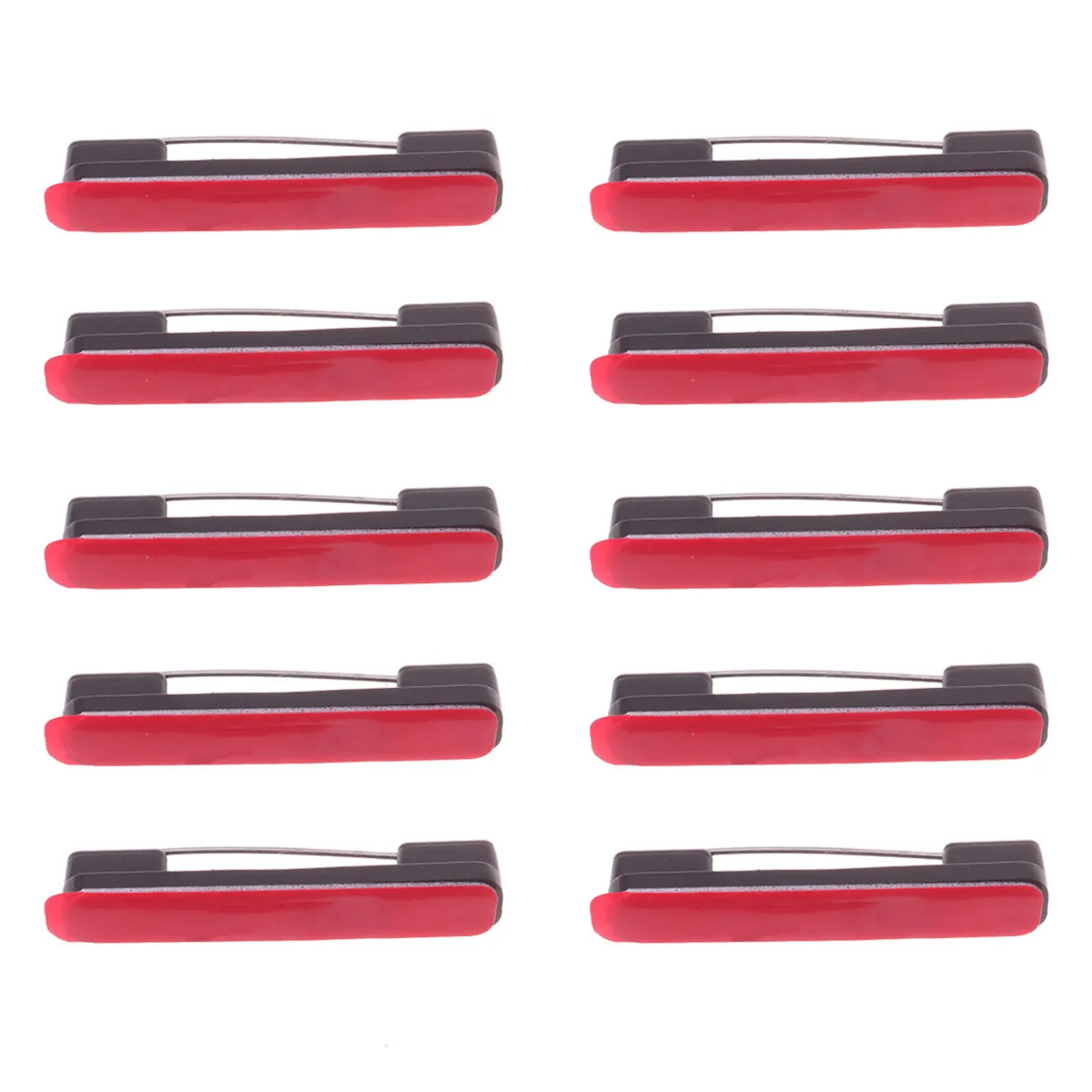 100Pcs Plastic Safety Bar Pins with Strong Adhesive Back Easy Open Design Finger Safe Clasp for Name Badges Craft Mounting DIY